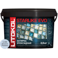 Затирочная смесь Litokol STARLIKE EVO Azzuro Pastello S.300, 2.5 кг Затирочная смесь Litokol STARLIKE EVO Azzuro Pastello S.300, 2.5 кг