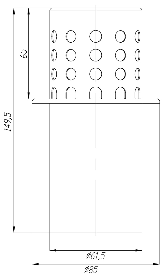 Шумоглушитель каналов перелива, AISI-316