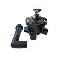 Кран шестиходовой Aquaviva MPV03 (1,5") боковой (88280811B) черный Кран шестиходовой Aquaviva MPV03 (1,5") боковой (88280811B) черный