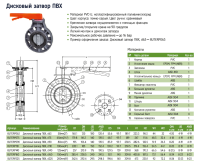Дисковый поворотный затвор d160 с ручкой, уплотнение EPDM AQUAVIVA