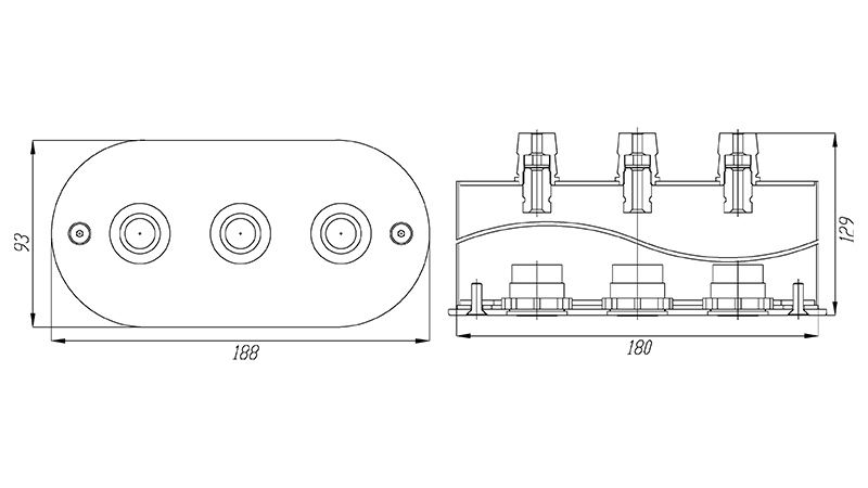 Адаптер для трех сенсорных пьезокнопок ПК.01