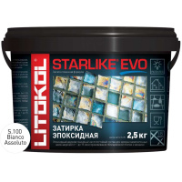 Затирочная смесь Litokol STARLIKE EVO Bianco Assoluto S.100, 2.5 кг Затирочная смесь Litokol STARLIKE EVO Bianco Assoluto S.100, 2.5 кг